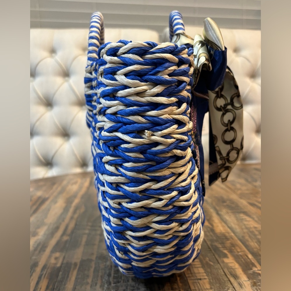 New York CeeKlein Straw Woven Handbag - Picture 2 of 13